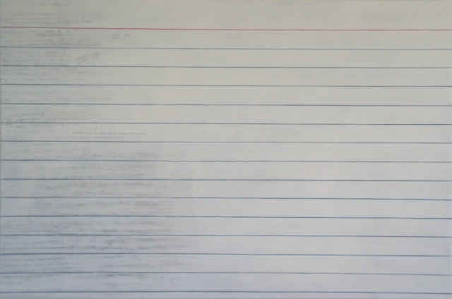 oil graphite painting index card by Molly Springfield