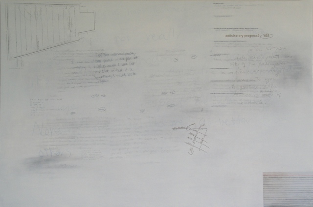 oil graphite painting index card by Molly Springfield