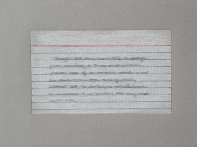 graphite colored pencil drawing index card by Molly Springfield