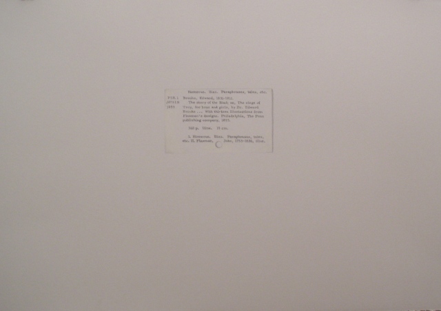 graphite colored pencil drawing card catalogue card by Molly Springfield