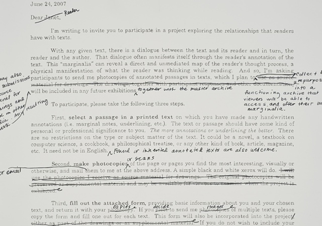Molly Springfield text drawing marginalia archive