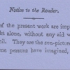 Notice to the Reader