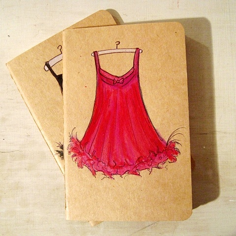 Contemporary British Artist, Linda Boucher is delighted to announce the arrival of her exclusive range of Moleskine Notebooks. This notebook depicts a short and flirty babydoll dress, in black.