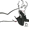 Thinking About You Original Illustration by Linda Boucher