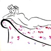 Reclined Original Illustration by Linda Boucher
