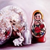 Matryoshka and Bunny
Original Oil Painting
by Linda Boucher