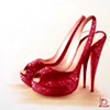 Sparkly Red Killer Heels
Original Oil Painting
by Linda Boucher