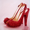 Vintage Red Sparkles