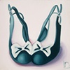 Teal Shoes with Bows
by Linda Boucher