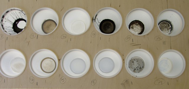 Detail, 48 perceptions measured and counted with an eyedropper (collective)