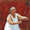 Old Woman Closing Awning