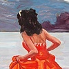 Girl in Orange Dress