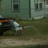 watering the lawn