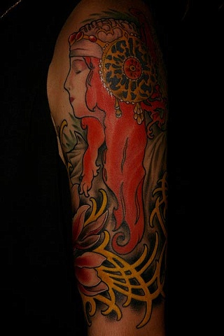 Alexa's Art Nouveau Half Sleeve