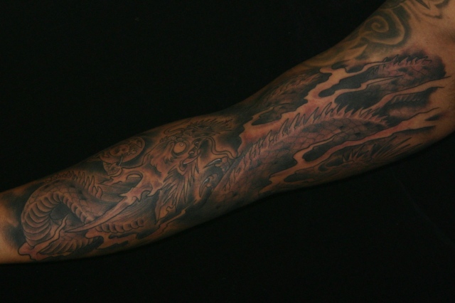Black and Grey Dragon