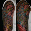 Meghan's 2 sitting Dragon and Mary sleeve. She's the champ.