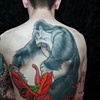 Danny's King Kong Fighting a T-rex Backpiece