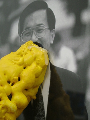 Hero, foam, installation, Chiang Kai-shek, Chen Shui-bian