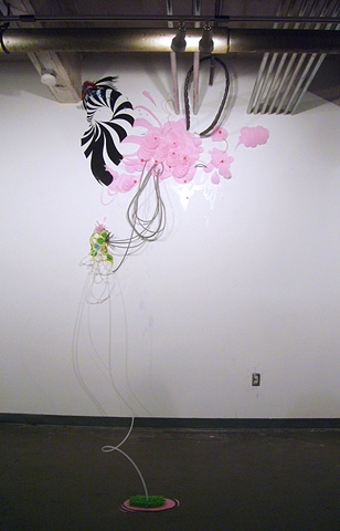 trash, drink machine, installation, space