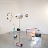 Installation shot of nine sculptures in my studio