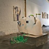 Installation view of a group show at Flux Factory, NY, 2011.