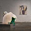 Installation view of a group show at Flux Factory, NY, 2011.