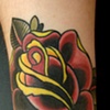 healed rose on wrist