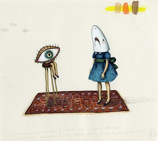 Shark Girl with Rug