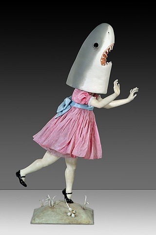 Shark Girl in Pink