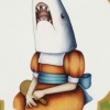 Shark Girl with Hand Mirror