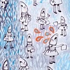 1,000 Shark Girls Holding a Piece of Paper They Intend on Folding Into a Crane (detail)