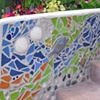 Custom mosaic installation, private residence, Solana Beach, CA