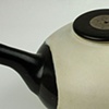 Black and White Teapot with Platinum Lustre