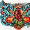 Bio Mechanical Chest Design (Pencil Crayon)