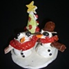 Snowman and snow woman.