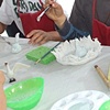 Making swans in a lake.