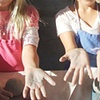 Showing beautiful muddy hardworking hands!
