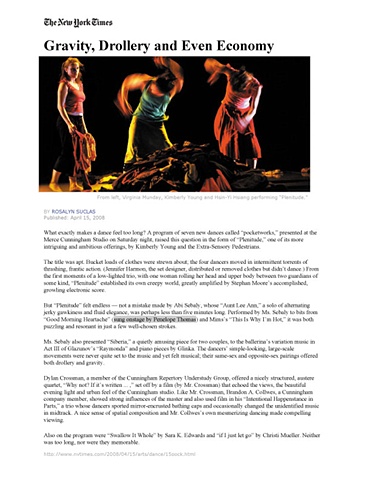 Abi Sebaly Dance Music Good Morning Heartache Jazz PocketWorks New York Times Dylan Crossman Brandon Cowless Stephan Moore