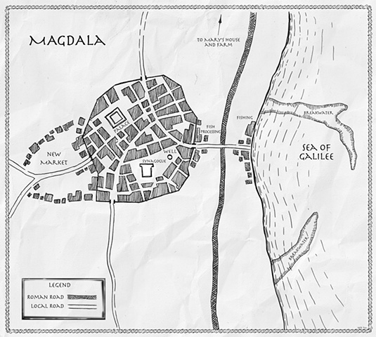 Pen & ink map illustration for novel by author Susan Little.