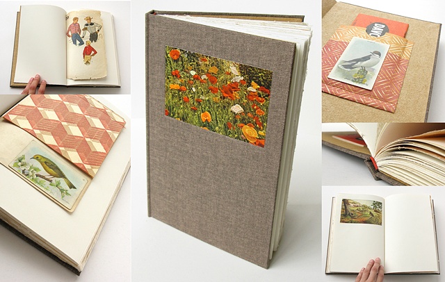 book, hardcover, sketchbook, notebook, journal, case, graph paper, handmade, one of a kind, custom, OOAK, huldra press, marianne dages