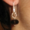 smoky quartz one drop earrings