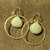 aquamarine gold hoops