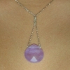 light amethyst triangle necklace