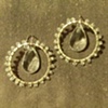 ice quartz & moonstone hoops