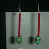 coral & turquoise drops