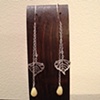 silver leaves with labradorite & yellow jade