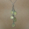 prehnite five stone necklace
