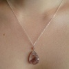 quartz center w stone necklace