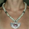white jade & coral w/ pure silver