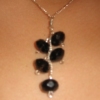 smoky quartz five stone necklace